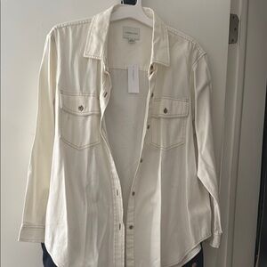 Cream/white Button-Up Shirt